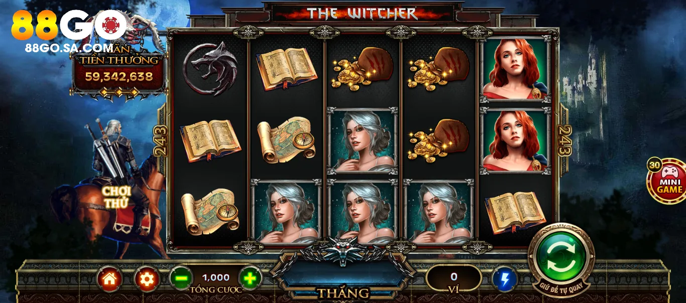Cách tham gia chơi Nổ Hũ The Witcher 88GO: Bước nhẹ vào thế giới phiêu lưu